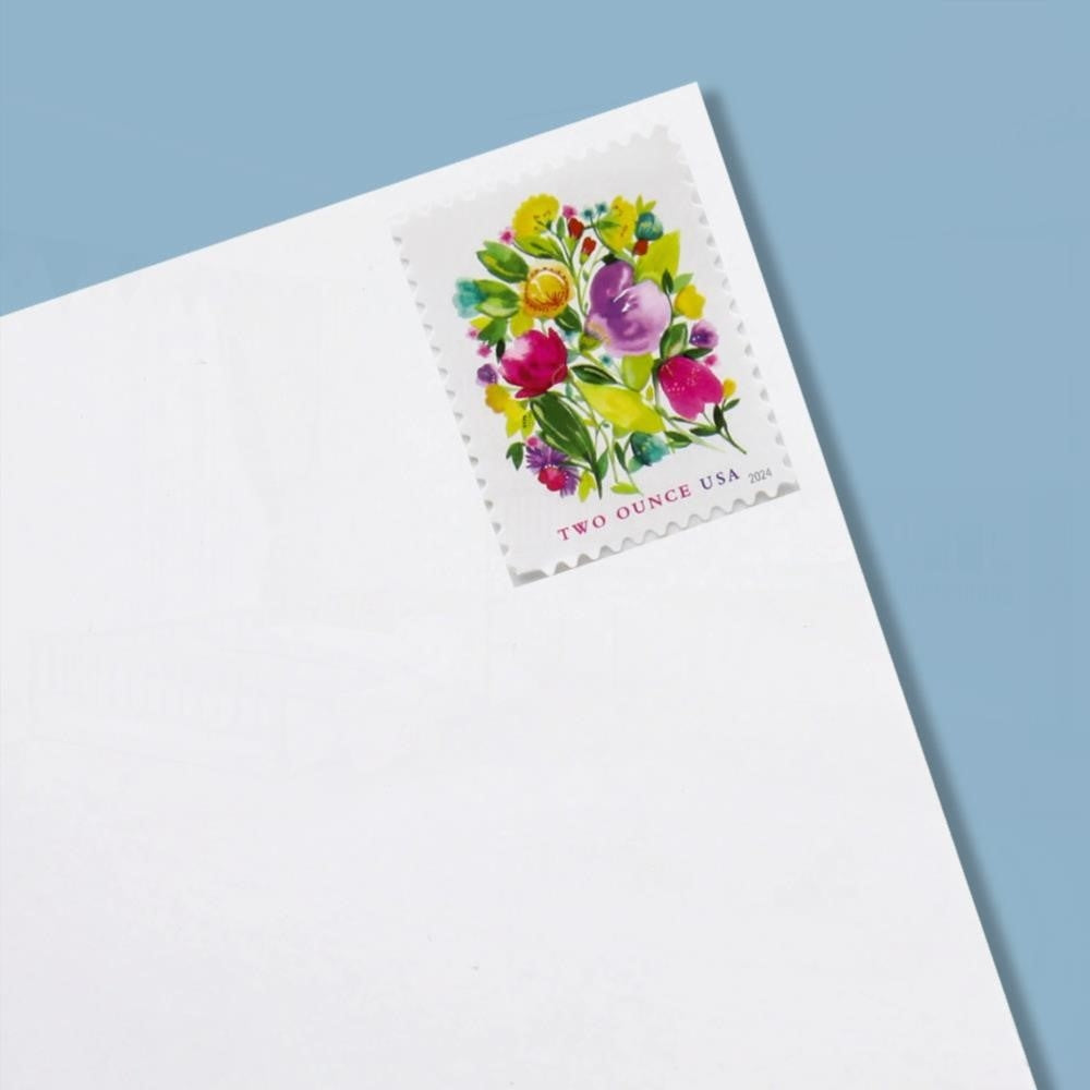 100Pcs 2024 Wedding Blooms Two Ounce Forever First Class Postage Stamps