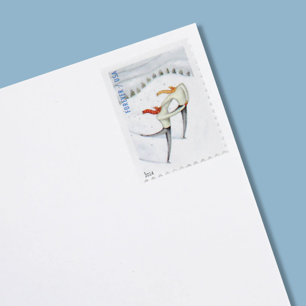 100Pcs 2014 Winter Fun Forever First Class Postage Stamps