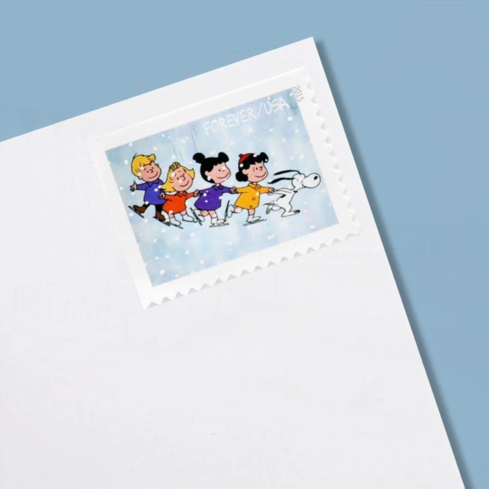 100Pcs 2015 US A Charlie Brown Christmas Forever First Class Postage Stamps