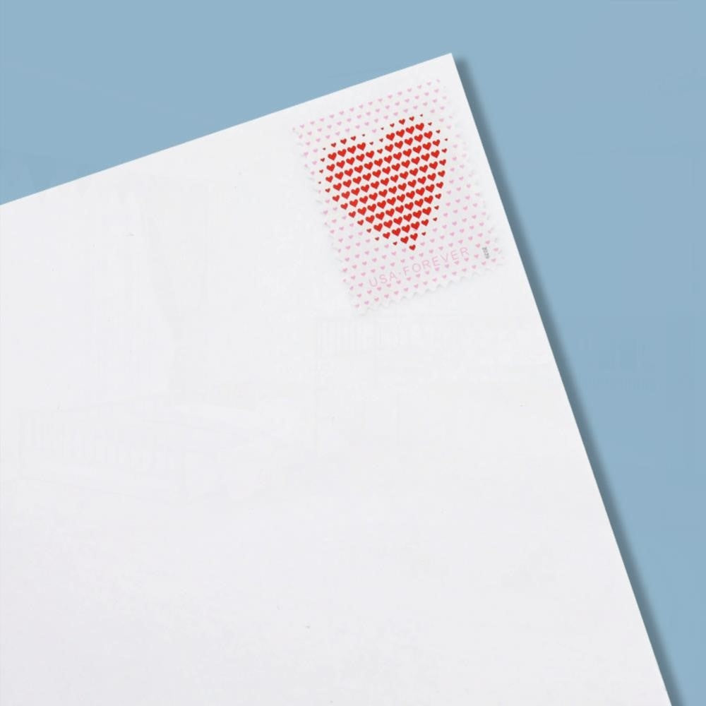 100Pcs 2020 US Made of Hearts Forever First-Class Postage Stamps Wedding