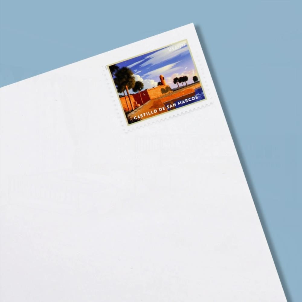 100Pcs 2021 US MNH Priority Mail Castillo De San Marcos Mail Pane of 4 Stamps