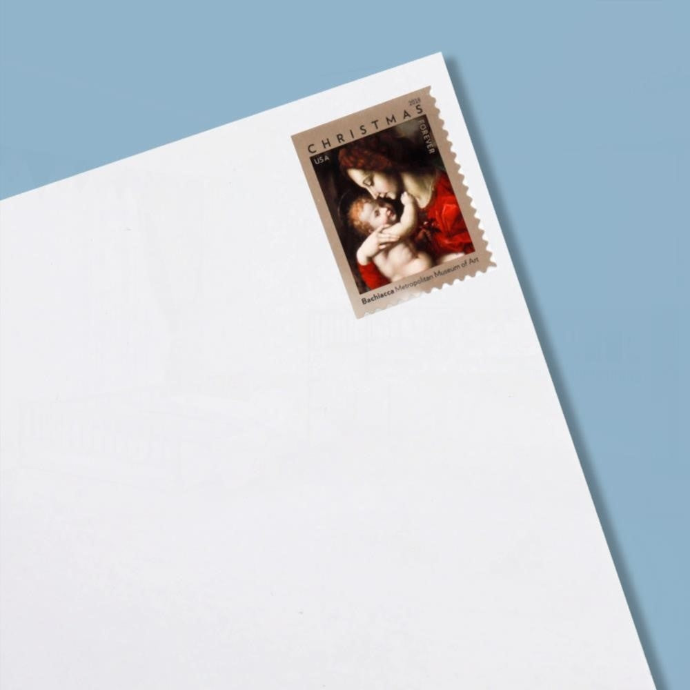 100Pcs 2018 First-Class Forever Stamp - Madonna and Child by Bachiacca