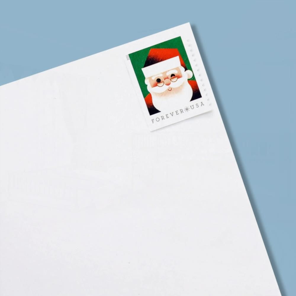 100Pcs 2021 US A Visit from St. Nick Forever Stamps