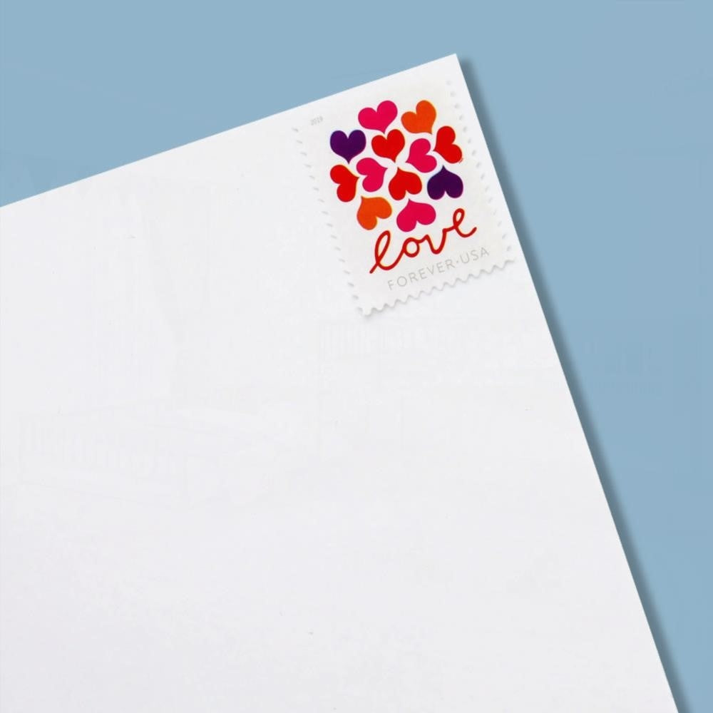 100Pcs 2019 US Heart Blossom Forever First-Class Postage Stamps Wedding