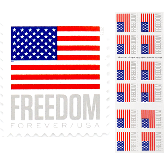 100Pcs 2023 US Flag Forever Stamps