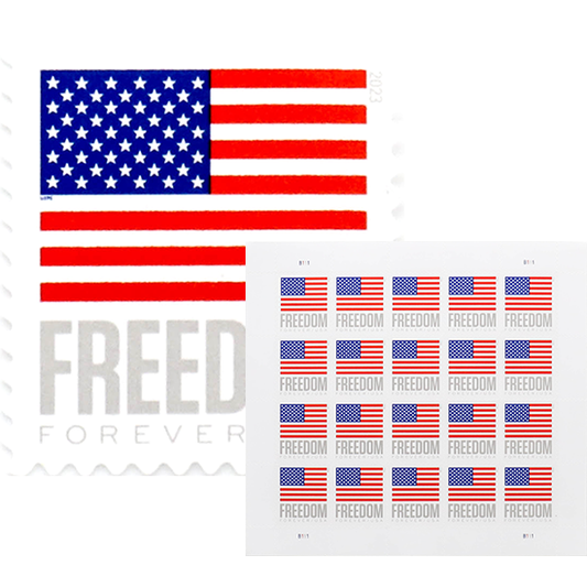 100Pcs 2023 US Flag Forever Stamps Sheet