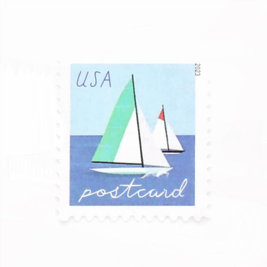 100Pcs 2023 US Sailboats Postcard Forever First-Class Postage Stamps