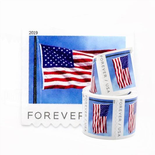 100Pcs 2019 U.S. Flag Forever Stamps Coil