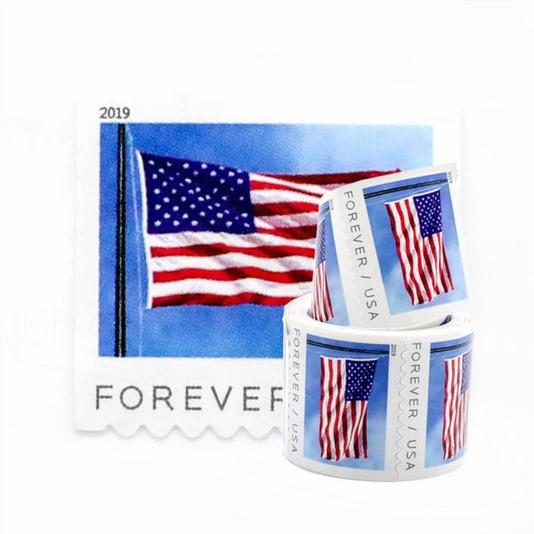 100Pcs 2019 U.S. Flag Forever Stamps Coil