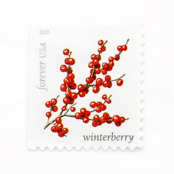 100Pcs 2019 US Winter Berries Forever Stamps