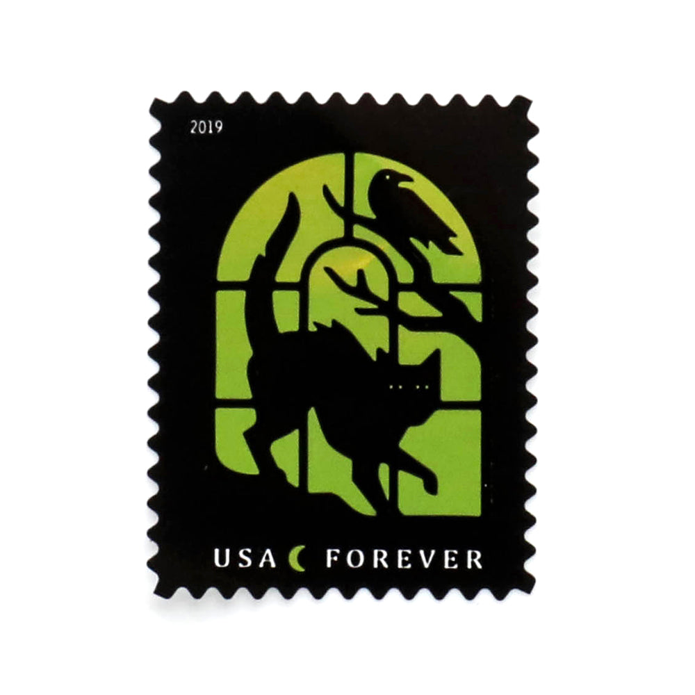 100Pcs 2019 US Spooky Silhouettes Forever Stamps