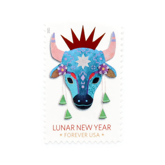 100Pcs 2021 U.S. Lunar New Year: Year of the Ox Forever Stamps