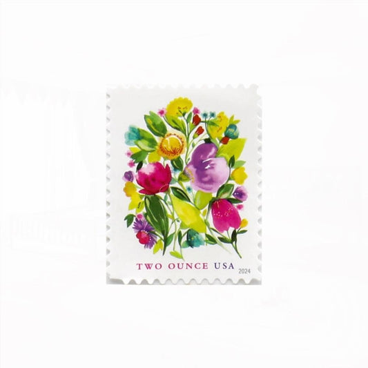 100Pcs 2024 Wedding Blooms Two Ounce Forever First Class Postage Stamps