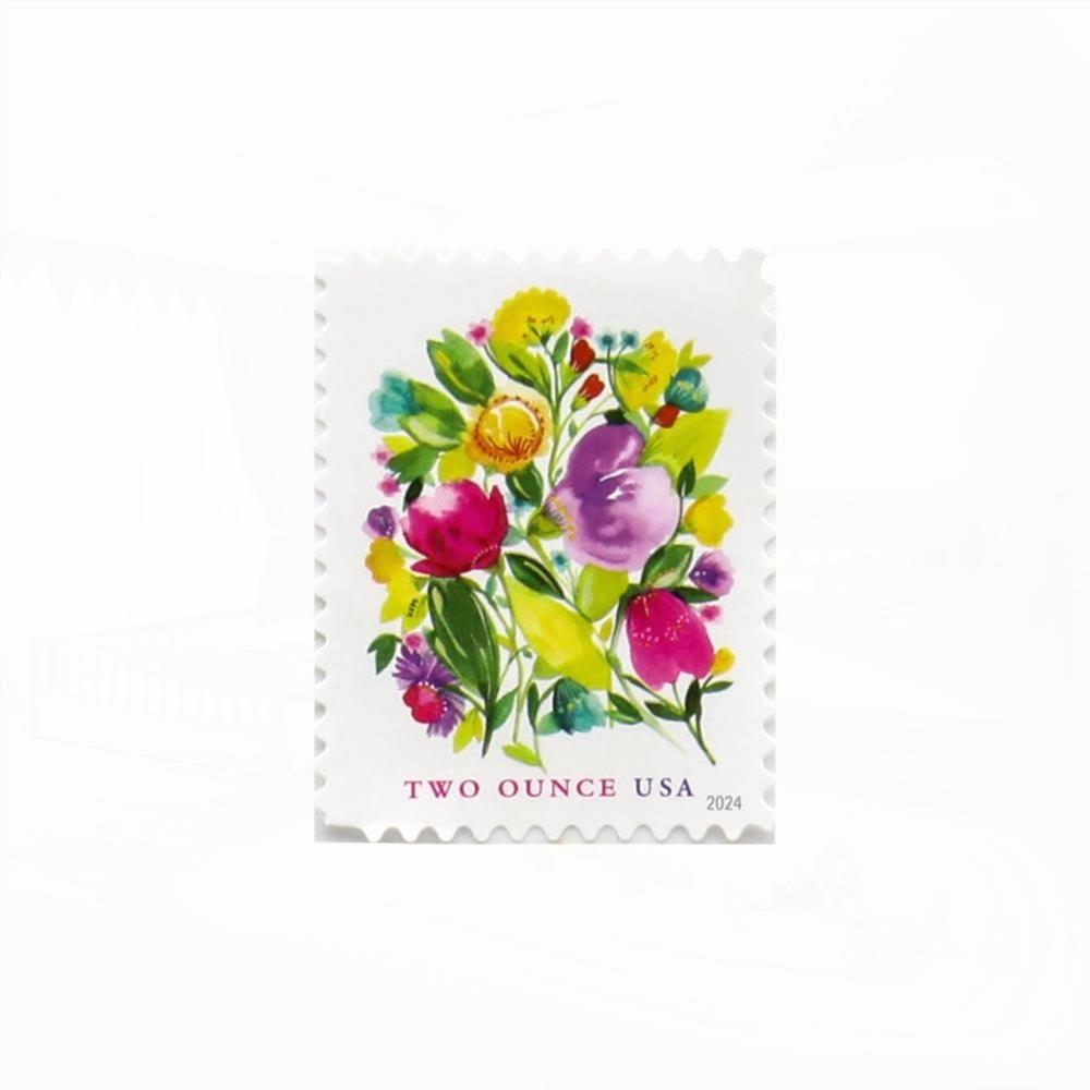 100Pcs 2024 Wedding Blooms Two Ounce Forever First Class Postage Stamps