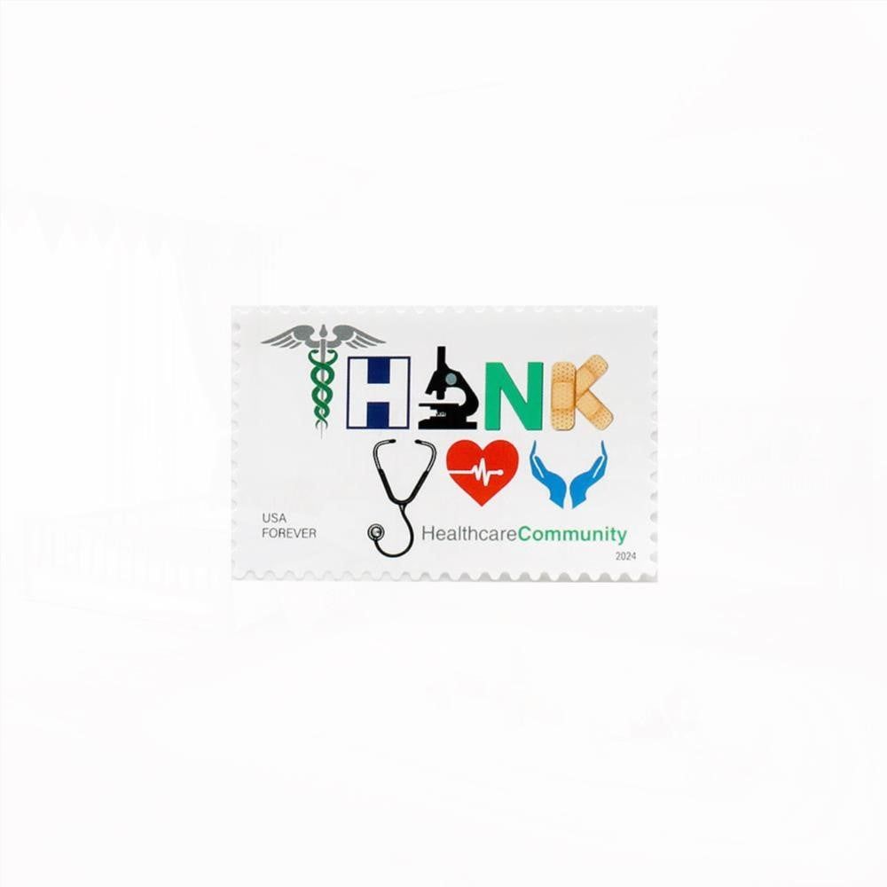 100Pcs 2024 US Thank You, Healthcare Community First Class Forever Stamps