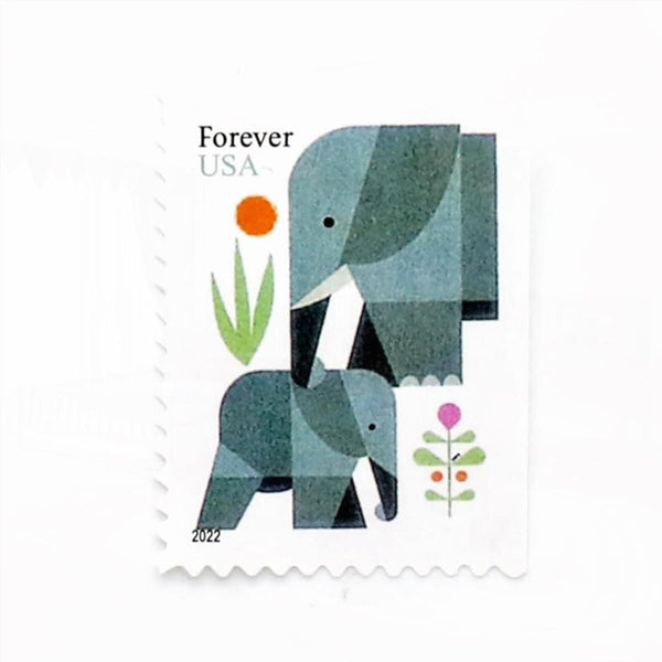 100Pcs 2022 US Elephants First Class Forever Stamps