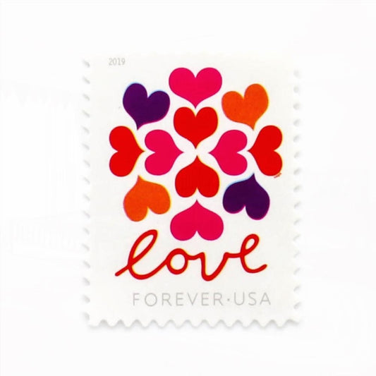 100Pcs 2019 US Heart Blossom Forever First-Class Postage Stamps Wedding