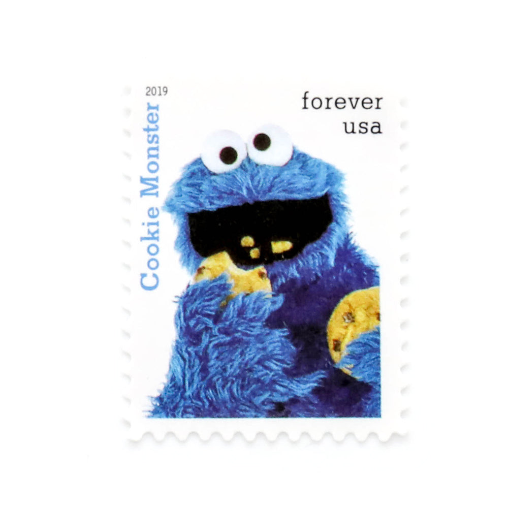 80Pcs 2019 First-Class Forever Stamp - Sesame Street: Cookie Monster