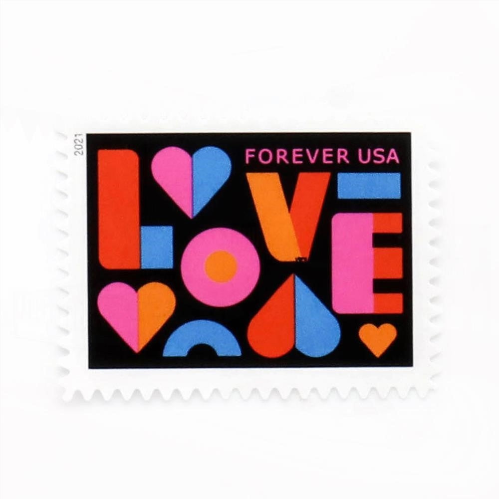 100Pcs US 2021 Love Forever Stamps Wedding