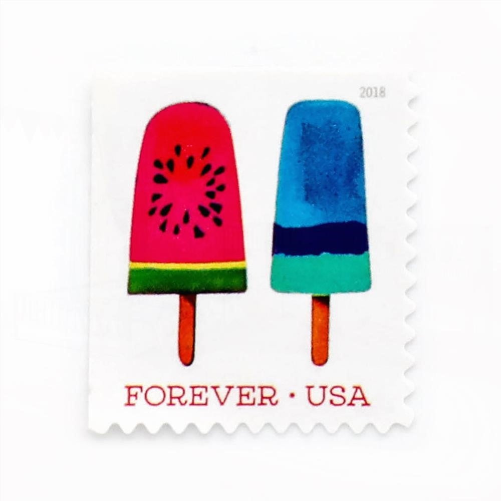 100Pcs U.S. 2018 Frozen Treats Forever Stamps