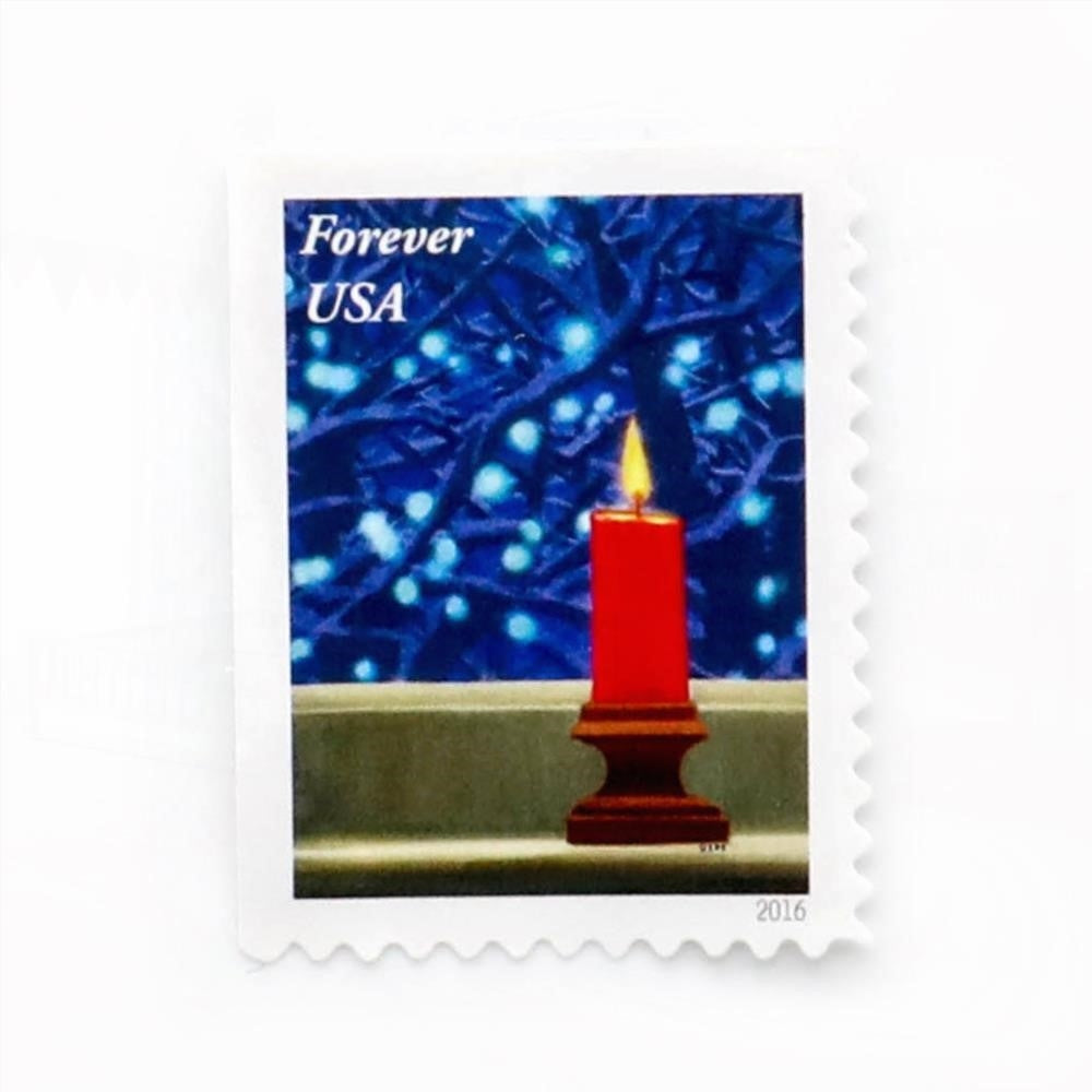 100Pcs 2016 US Christmas Candle Forever Stamps Booklet