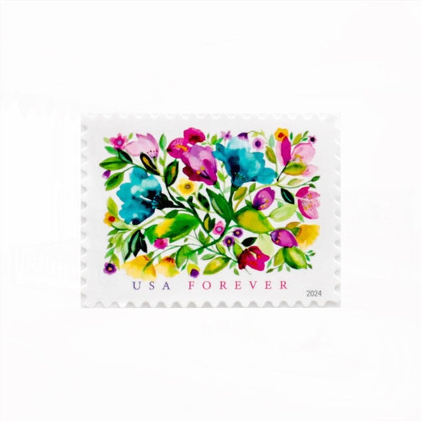 100Pcs 2024 Celebration Blooms Forever First Class Postage Stamps