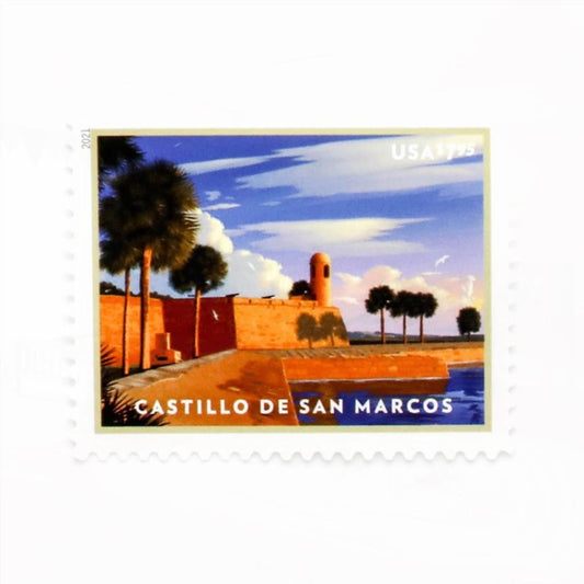 100Pcs 2021 US MNH Priority Mail Castillo De San Marcos Mail Pane of 4 Stamps