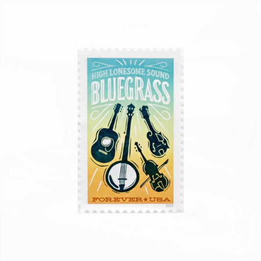 100Pcs 2024 US New Bluegrass First Class Forever Postage Stamp