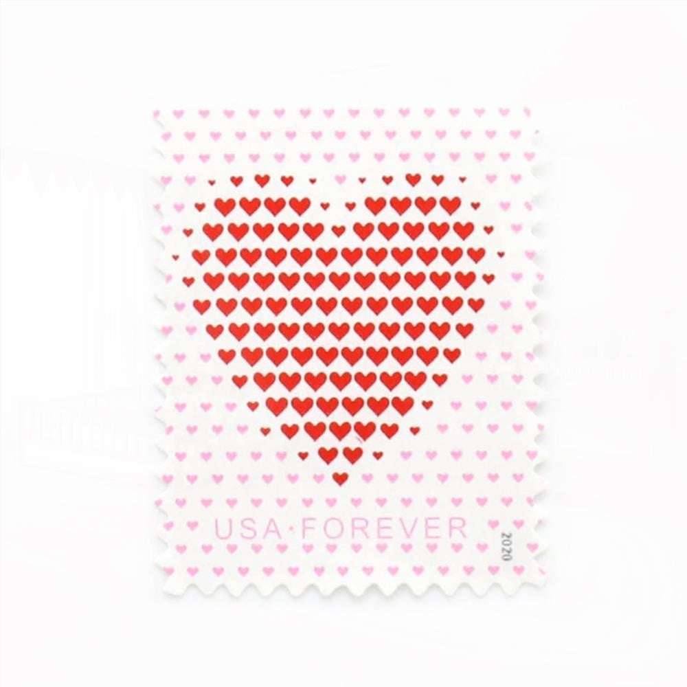 100Pcs 2020 US Made of Hearts Forever First-Class Postage Stamps Wedding