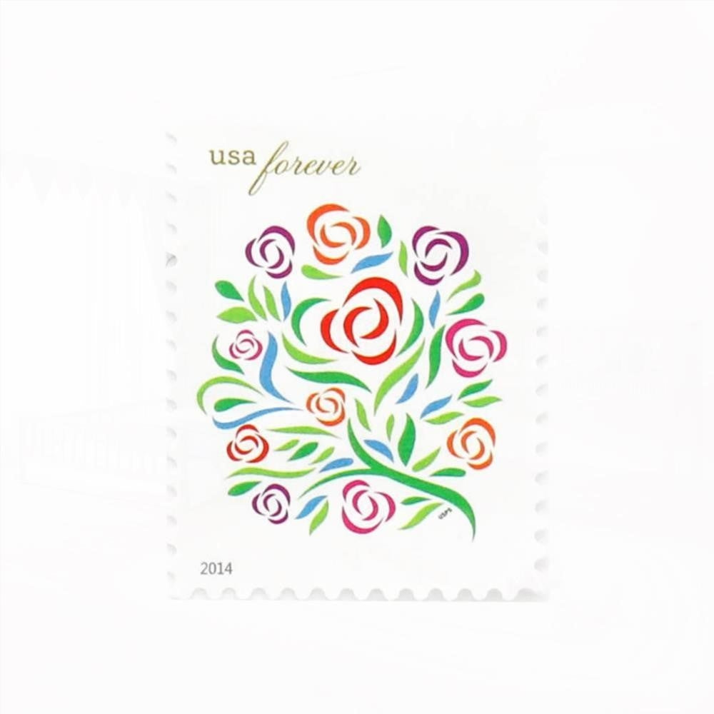 100Pcs 2013 First-Class Forever Stamp - Wedding Series: Where Dreams Blossom