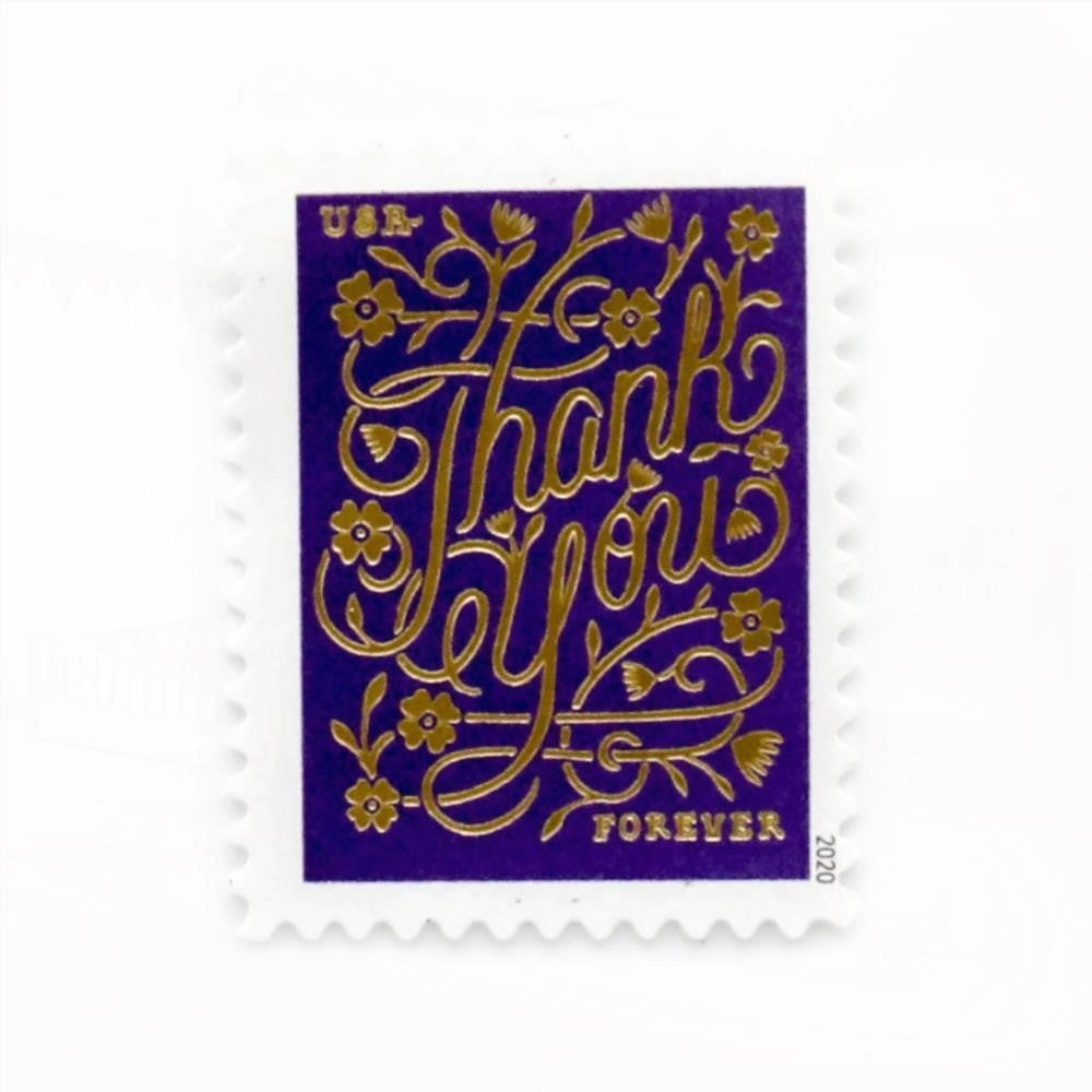 100Pcs 2020 USA Thank You Stamps Forever