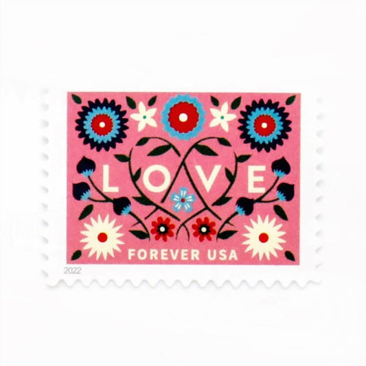 100Pcs U.S. 2022 Love Forever Stamps Wedding