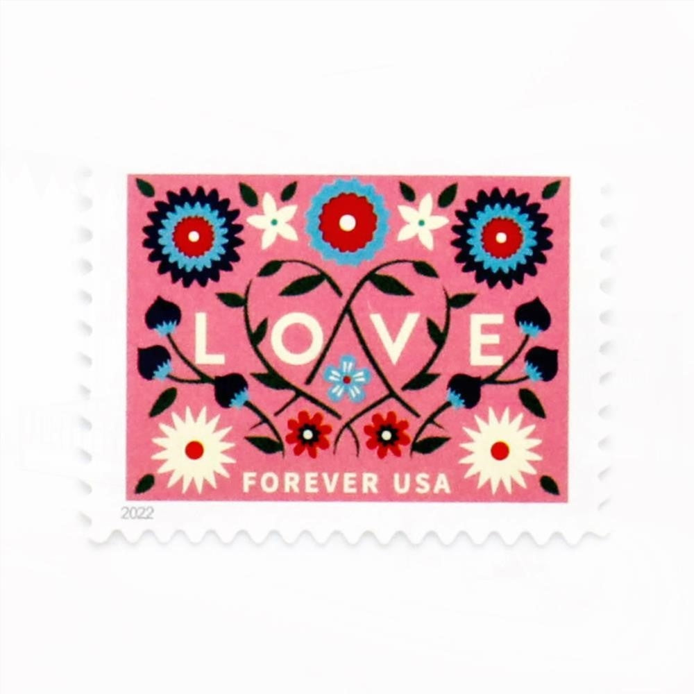 100Pcs U.S. 2022 Love Forever Stamps Wedding