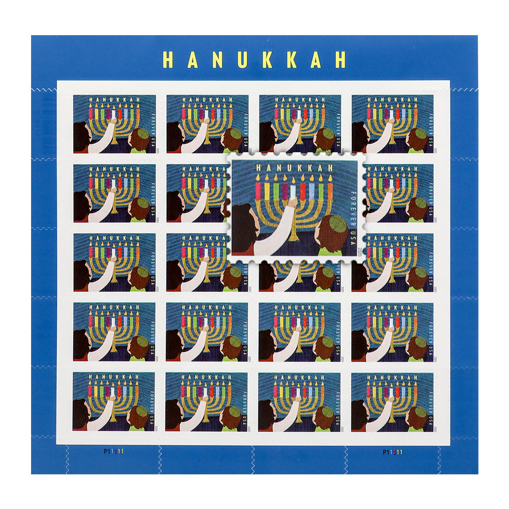 100Pcs 2020 US Hanukkah Forever Stamps