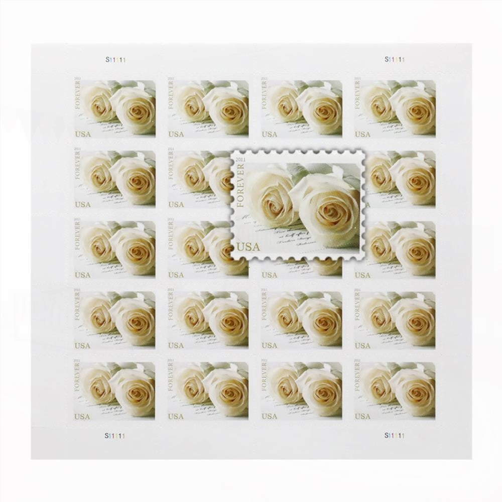 100Pcs 2011 US First-Class Forever Stamp - Wedding Roses