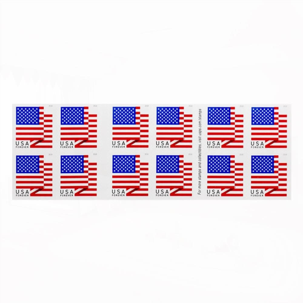 100Pcs 2018 U.S. Flag Forever First-Class Postage Stamps