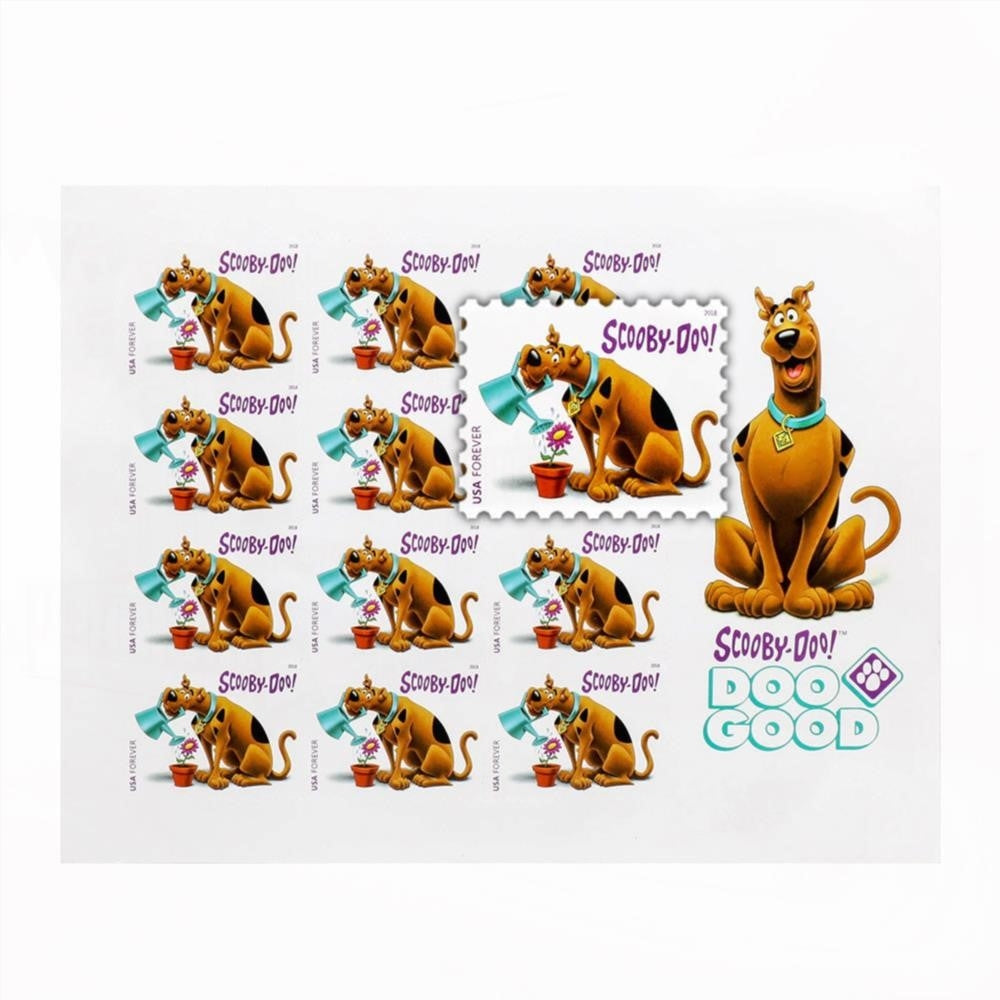 60Pcs 2018 US FirstClass Scooby-Doo Forever Stamps Panes