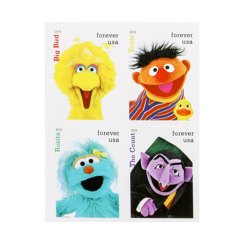 80Pcs 2019 First-Class Forever Stamp - Sesame Street: Cookie Monster