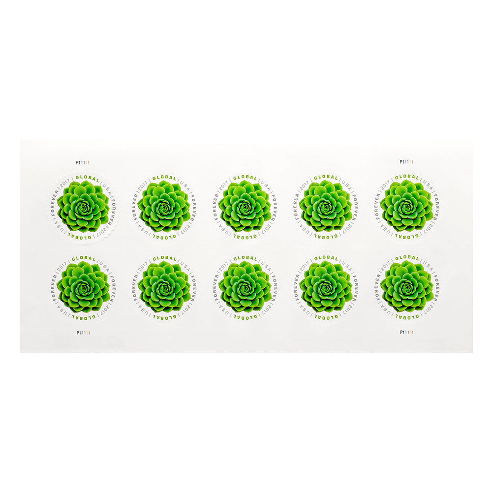 100Pcs 2017 USA Global Succulents Forever Stamps
