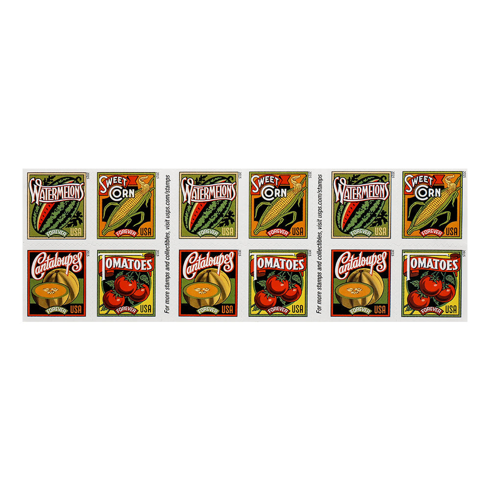 100Pcs 2015 US Summer Harvest Forever Stamps