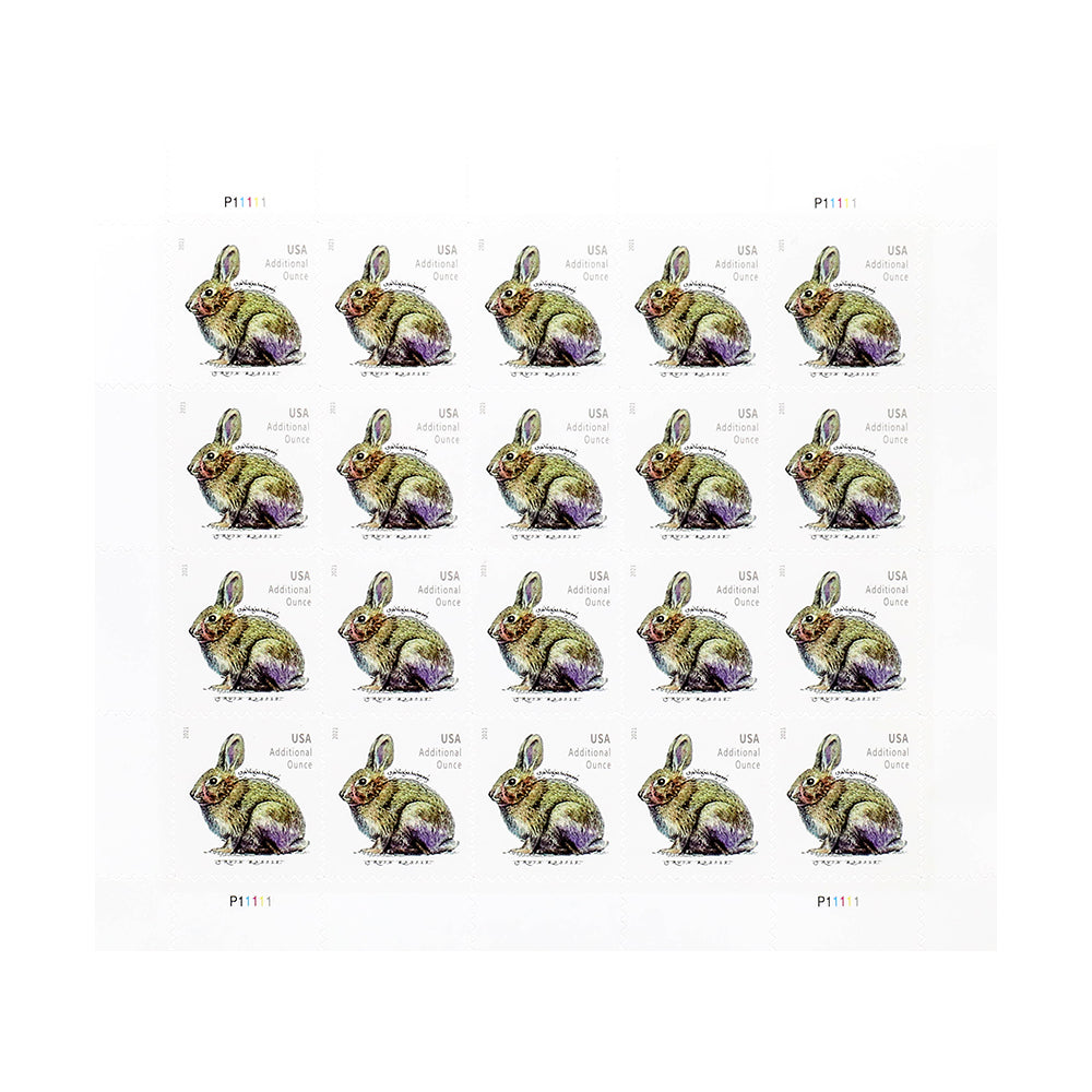 100Pcs 2021 20c Brush Rabbit (sheet stamp)