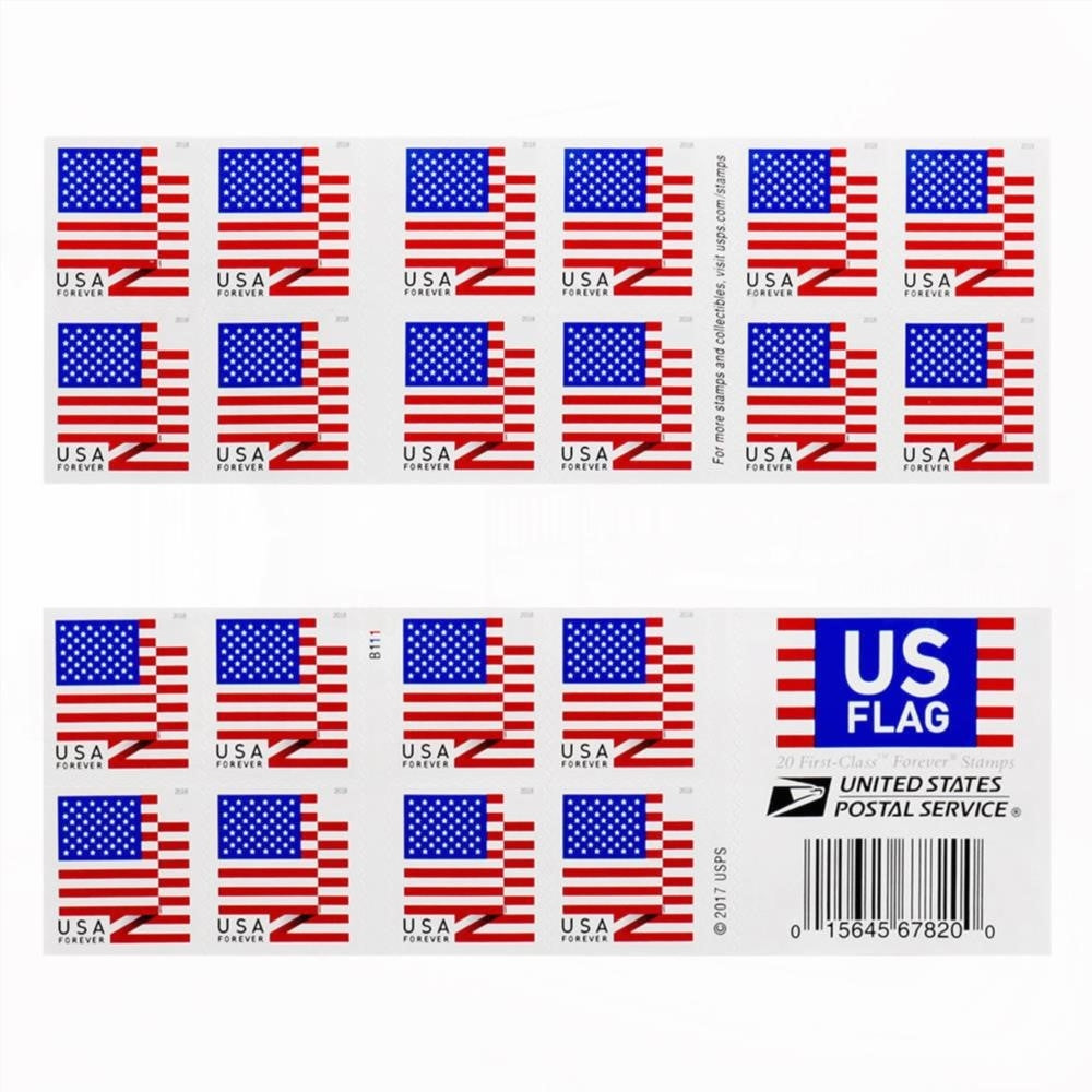 100Pcs 2018 U.S. Flag Forever First-Class Postage Stamps