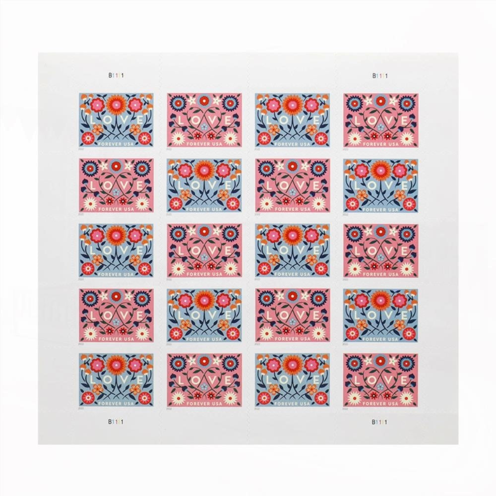 100Pcs U.S. 2022 Love Forever Stamps Wedding