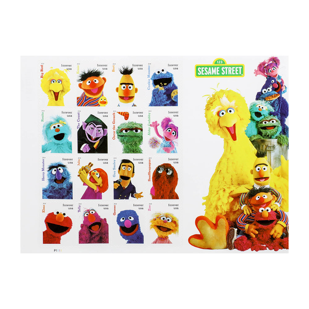 80Pcs 2019 First-Class Forever Stamp - Sesame Street: Cookie Monster