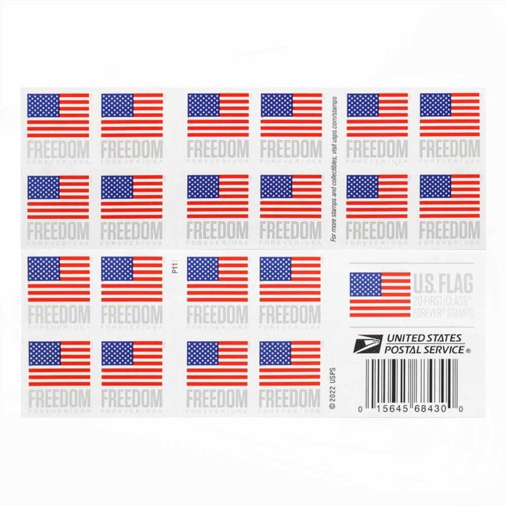 100Pcs 2023 US Flag Forever Stamps
