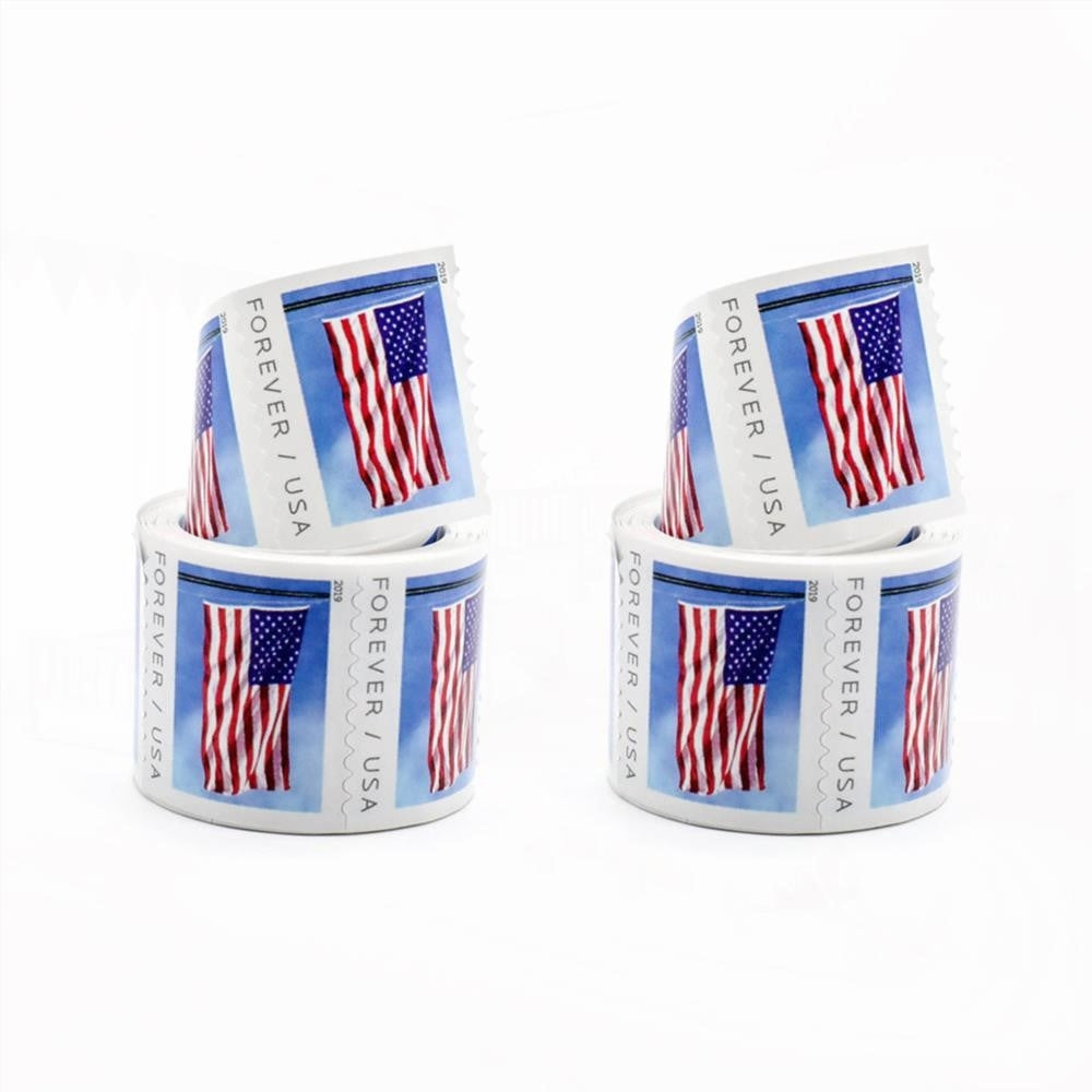 100Pcs 2019 U.S. Flag Forever Stamps Coil