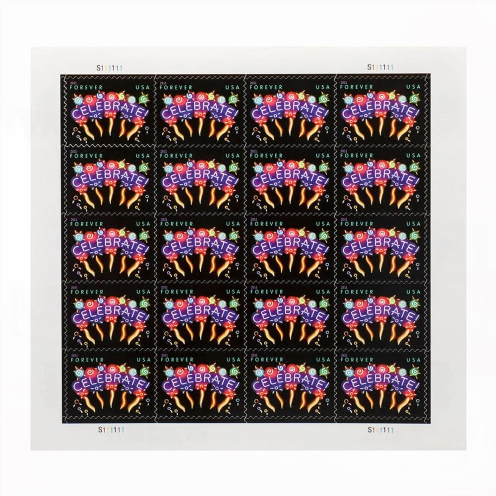 100Pcs 2011 US Wedding CELEBRATE Forever Stamps
