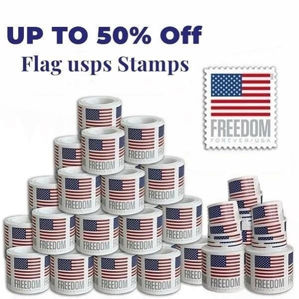 100Pcs 2023 US Flag Forever Stamps Roll