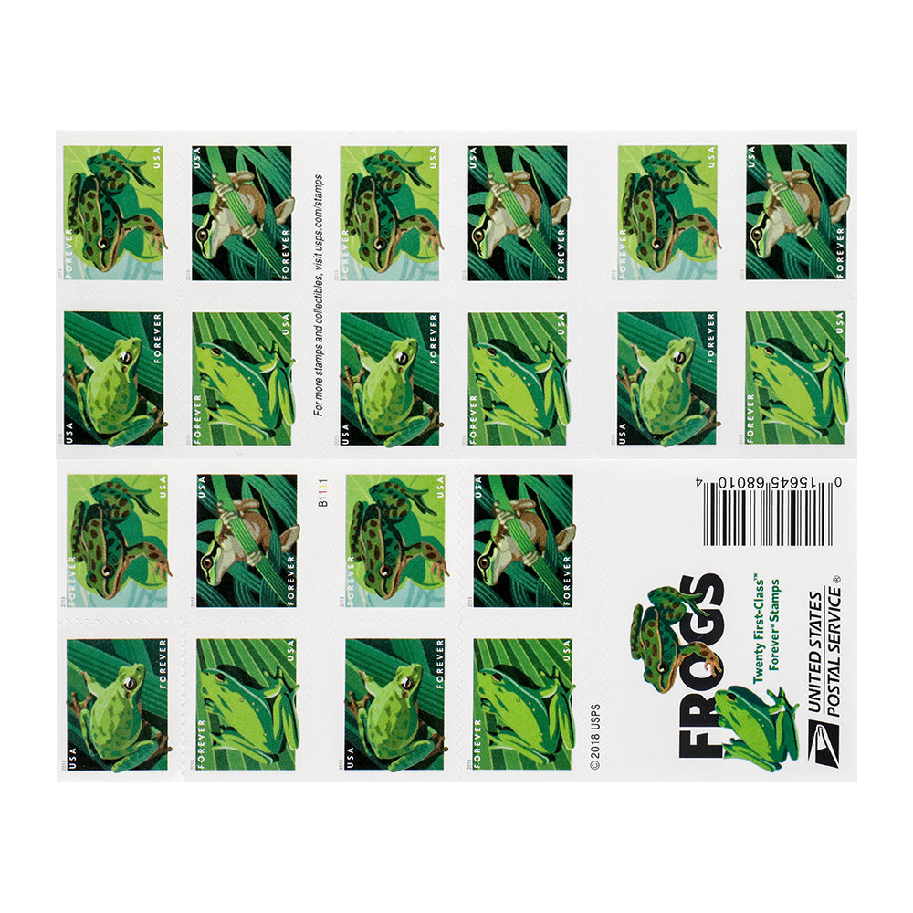 100Pcs 2019 US Frogs Forever Stamps