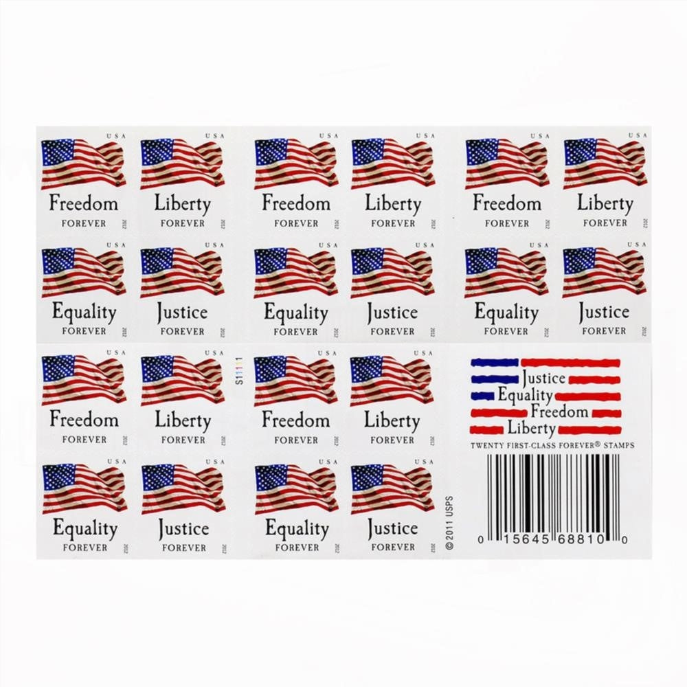 100Pcs 2012 First-Class Forever Stamp - Flag & Equality